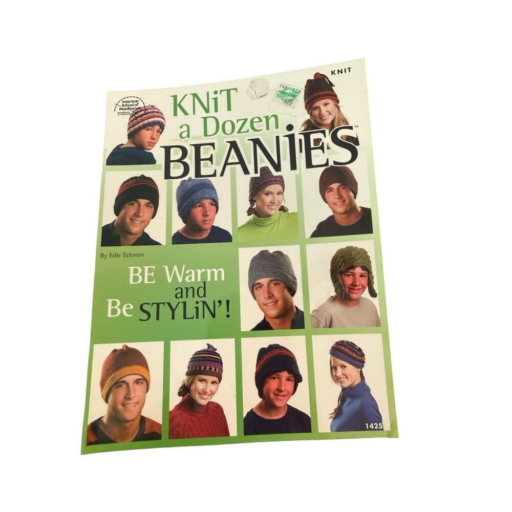 Knit a Dozen Beanies Pattern Booklet Edie Eckman Knitting Hats Softcover